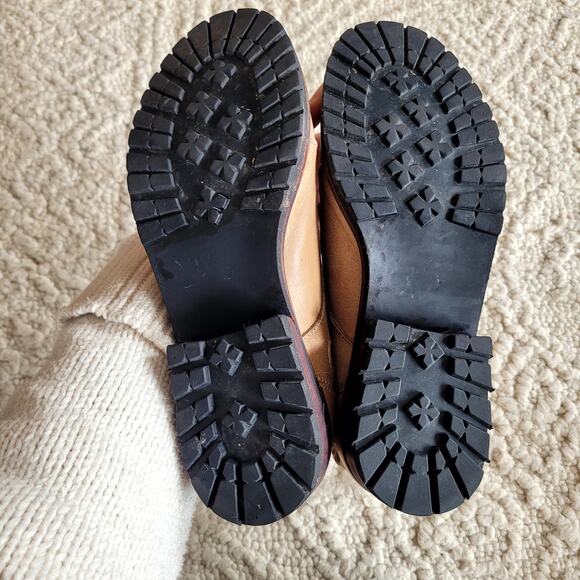 Patron Anna Laser Cut Leather Light Brown Boots 8 Made in Mexico - Picture 2 of 6